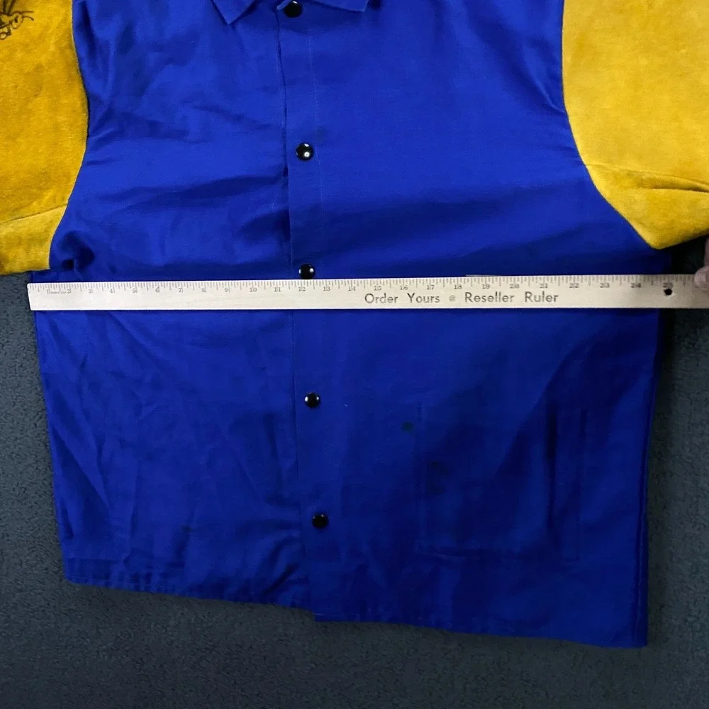 Proban FR-7A Jacket Mens XL Leather Suede Workwear Snap Button Shirt Shacket USA